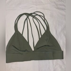 Green cross back bralette